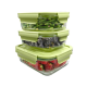 Ecocen Glasslock Food Storage 3in1 Rectangular