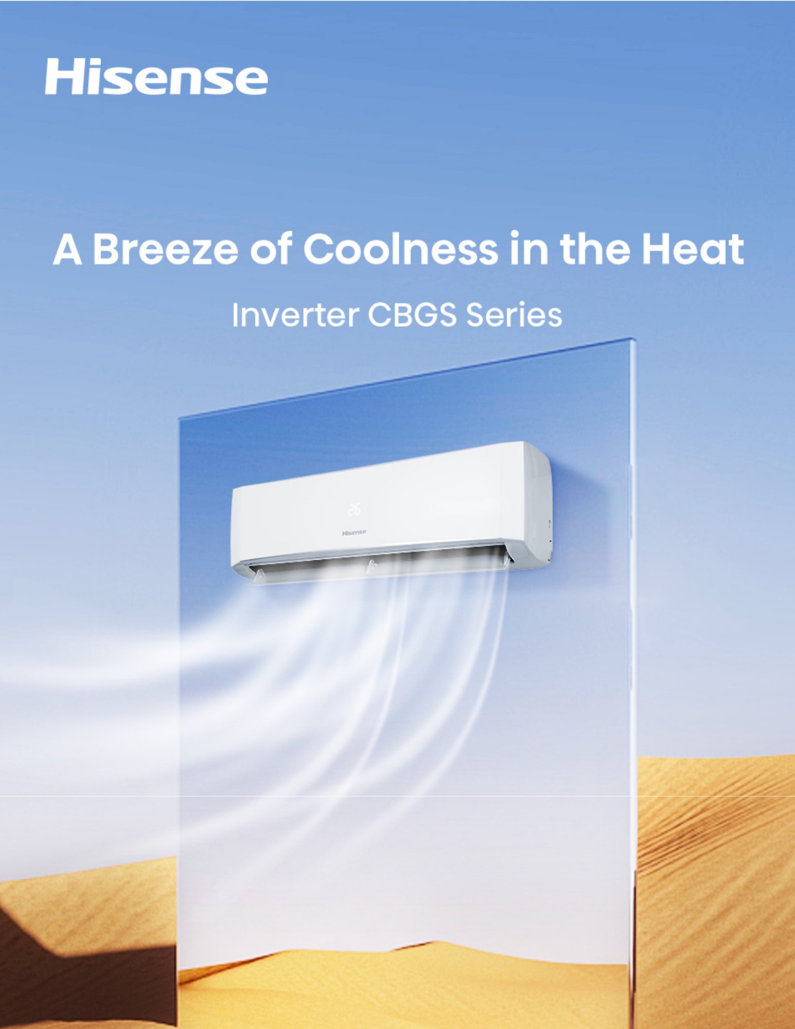 Hisense Inverter CBGS Series air conditioner cooling power