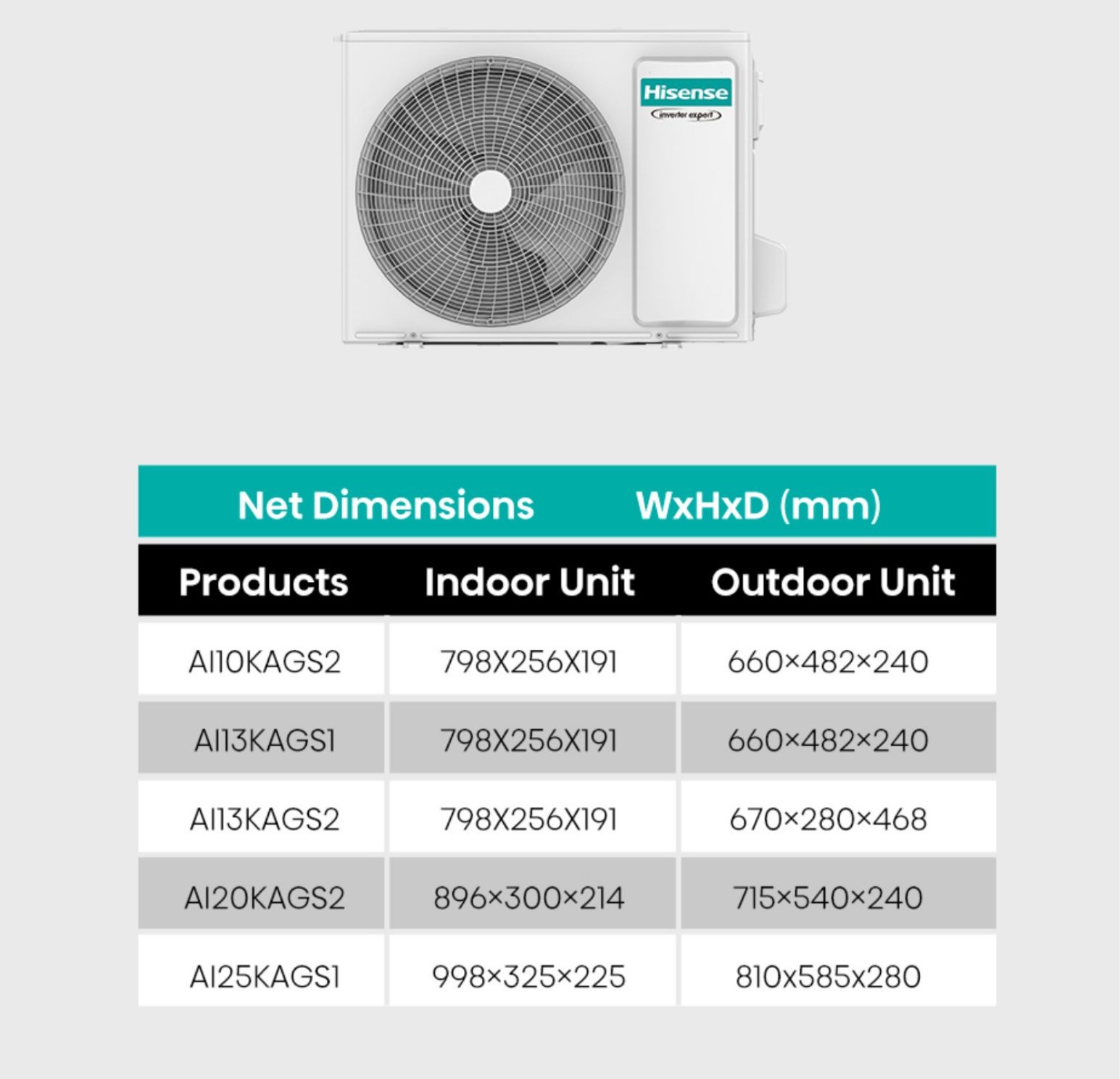Hisense inverter air conditioner product overview design