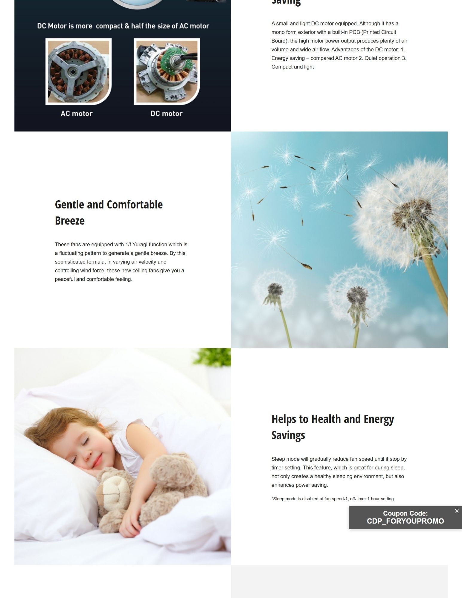 DC motor design saves energy and runs quietly