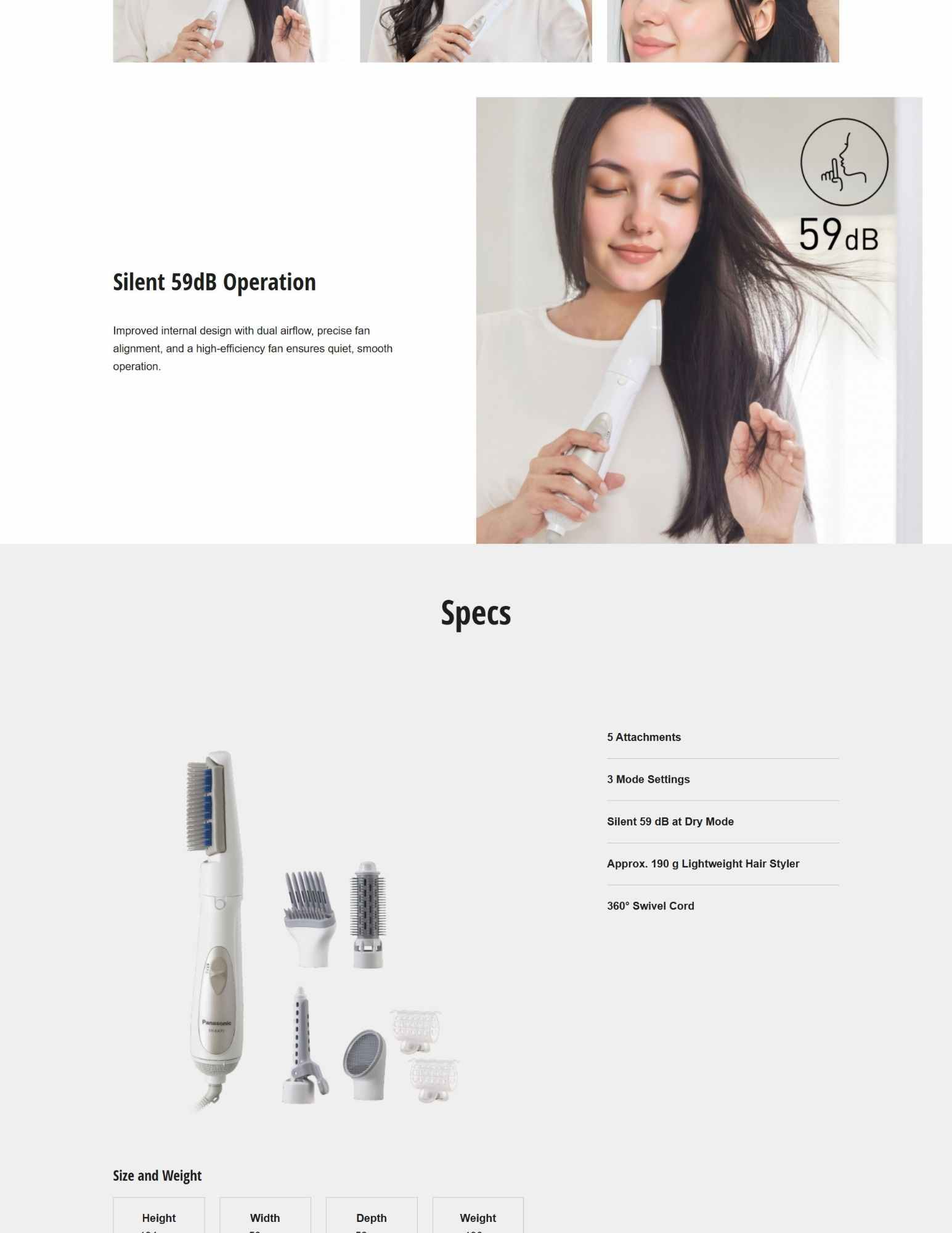 Blow brush for sleek straight styles.