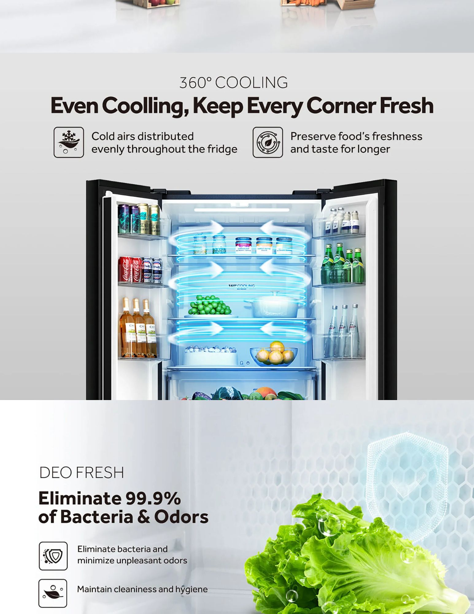 Even cooling, keep every corner fresh