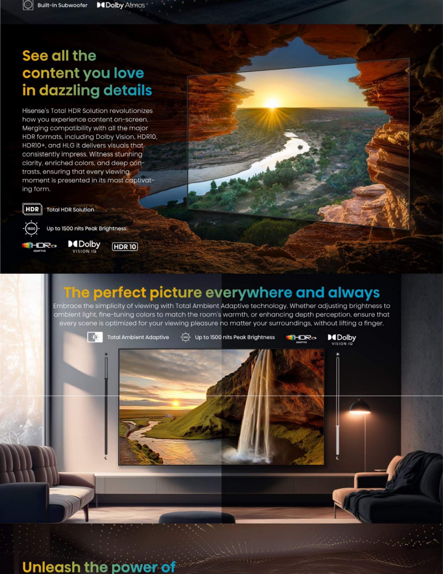 Hisense TV and soundbar control with EZPlay settings