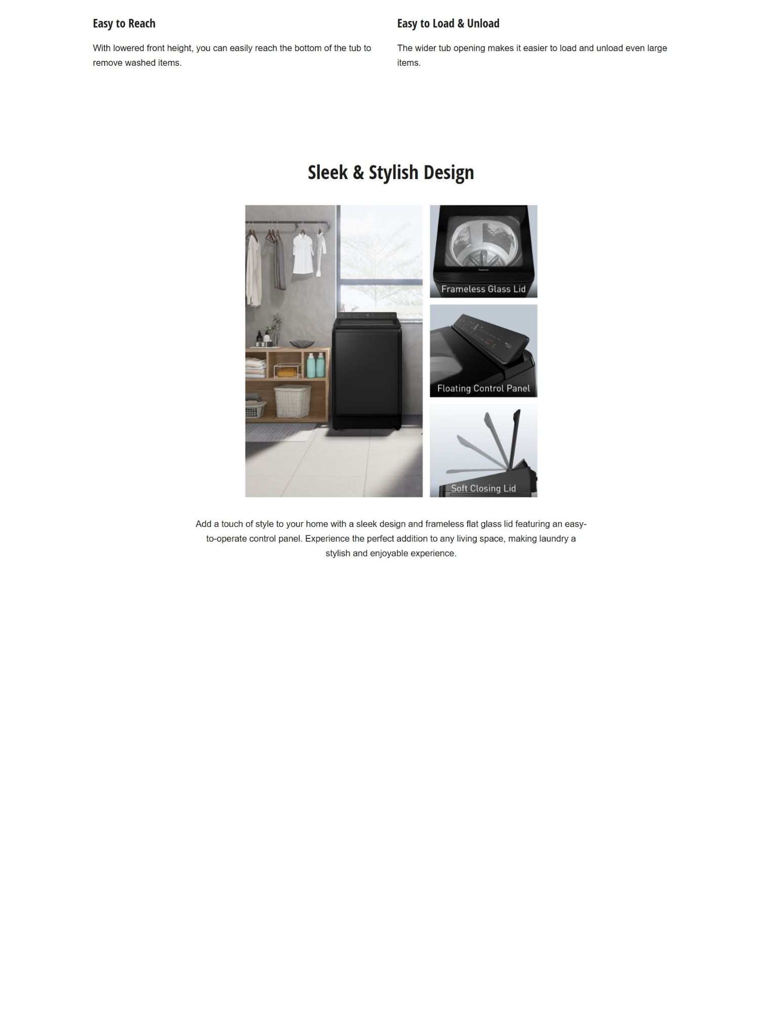 AI Smart Wash optimizes energy, water, and time savings.