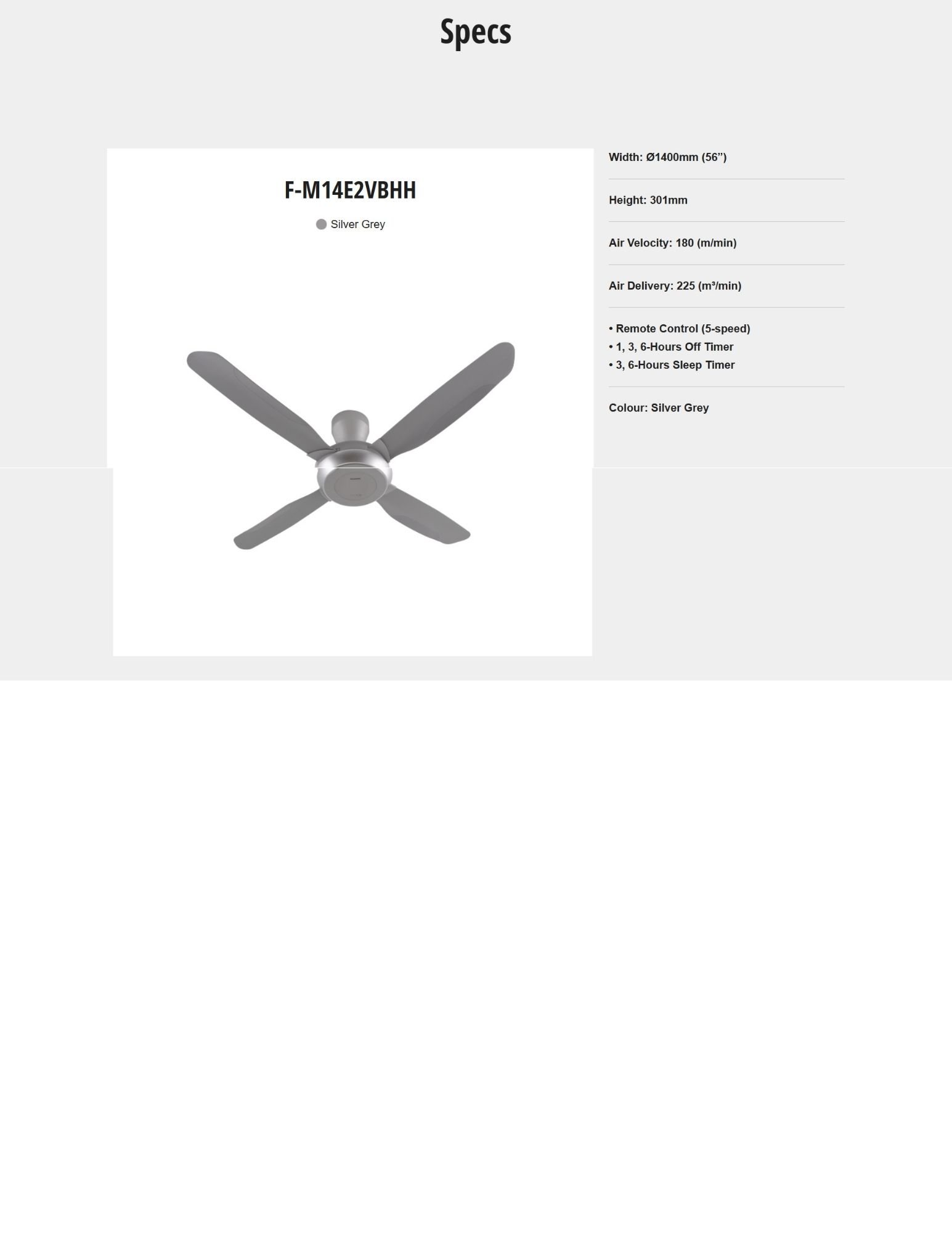 3D blade design ensures powerful airflow with low noise.