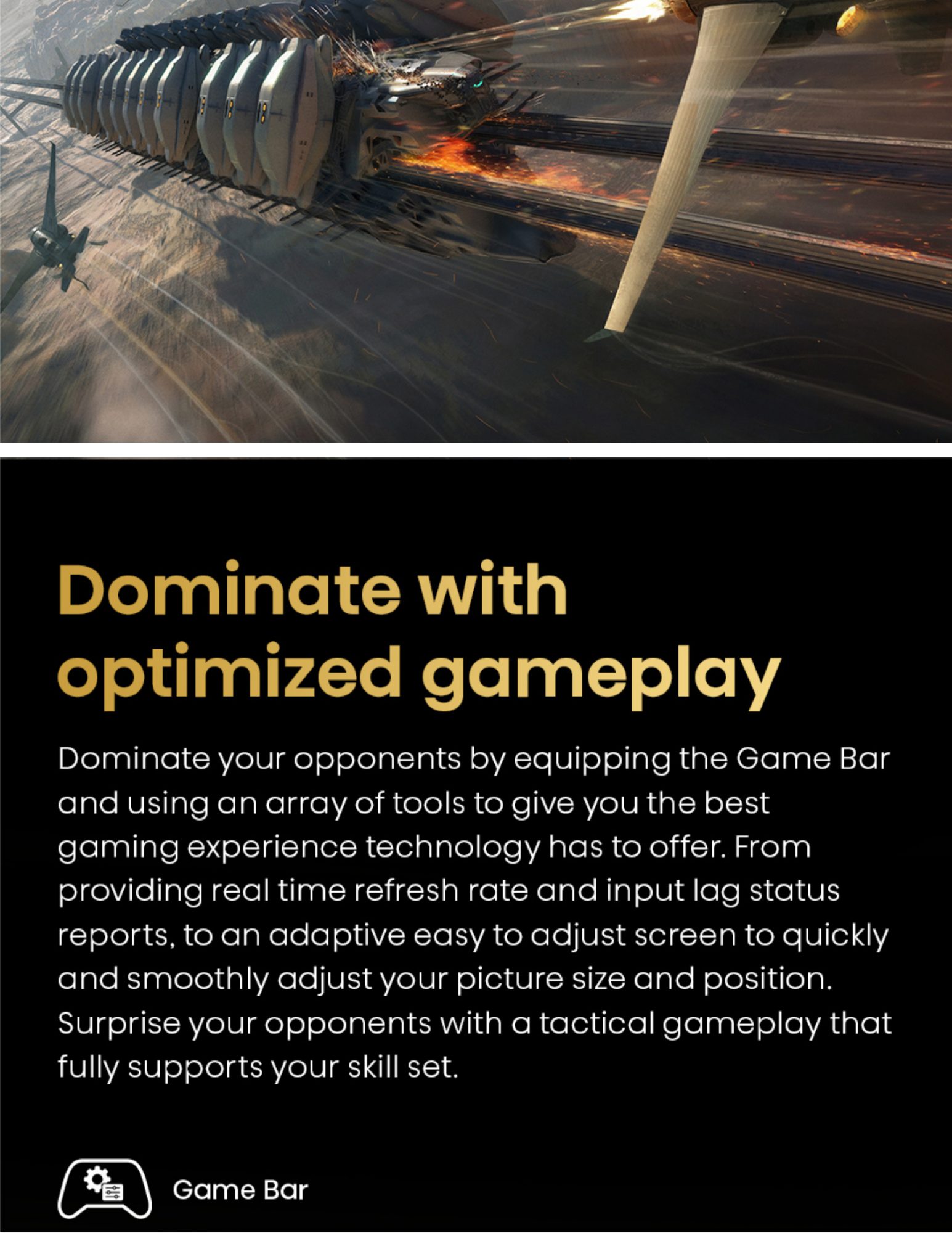 Maintain competitive edge with high refresh rate gaming