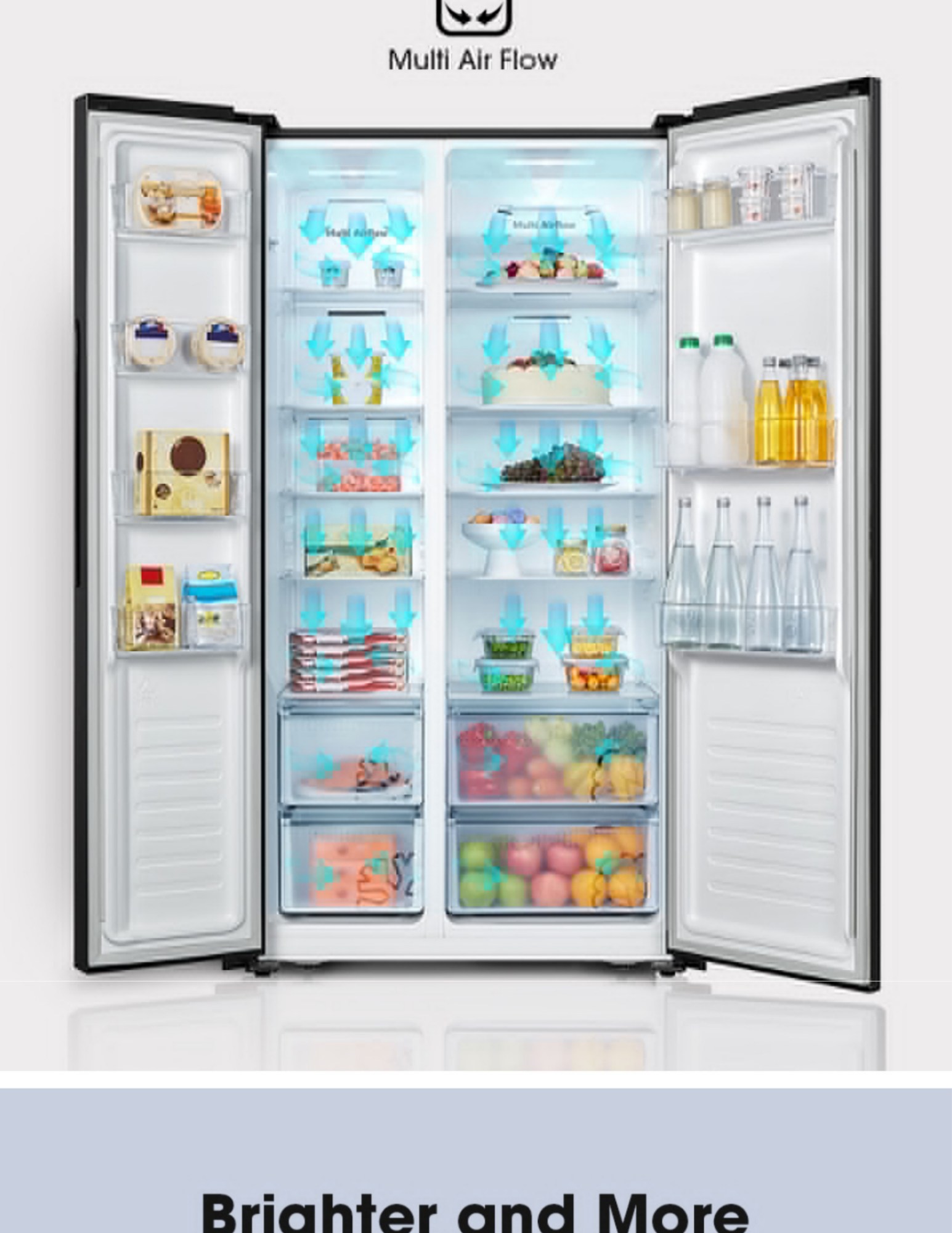 Hisense multi air flow fridge even cooling system