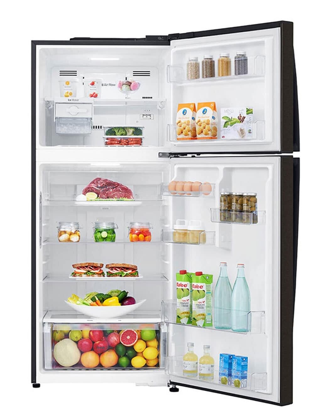 437L Top Freezer Fridge n Black Metal Finish - Image 4
