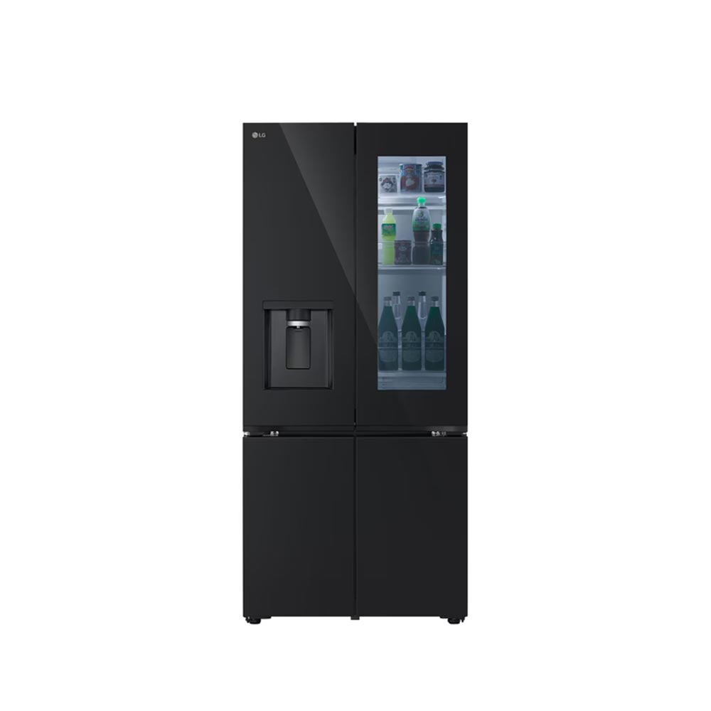 612l-French-Door-Fridge-with-InstaView-&-Water-Dispenser-in-Black-Glass-Finish-GV-K25FFGEB