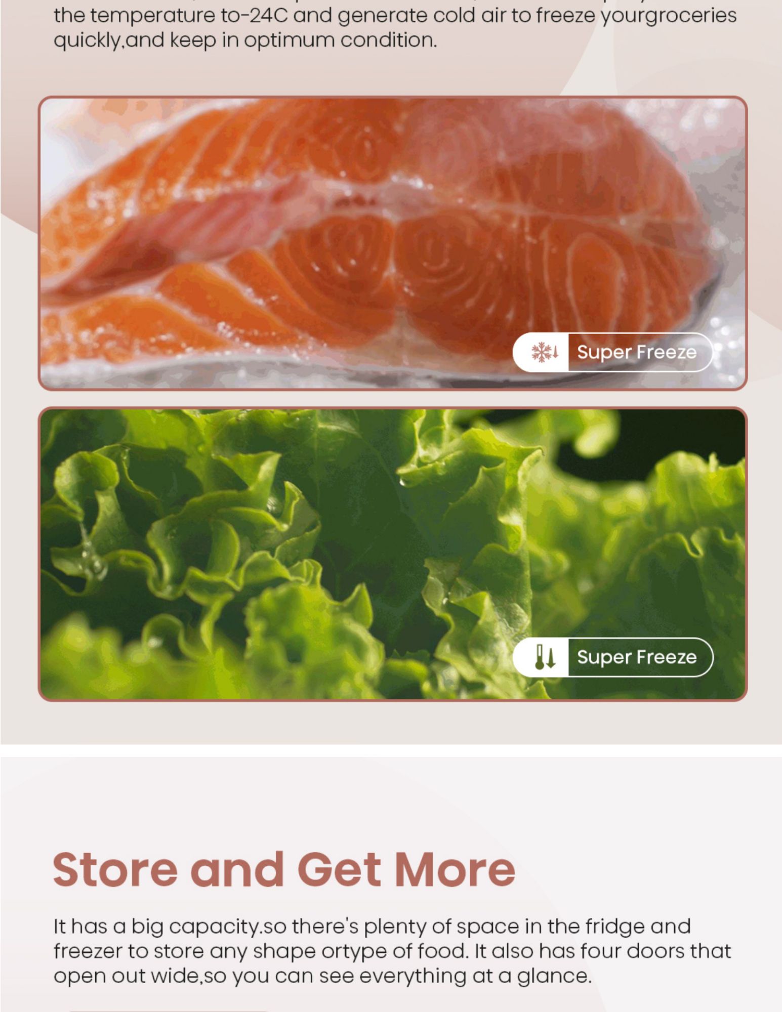 Fast cooling and freezing on demand