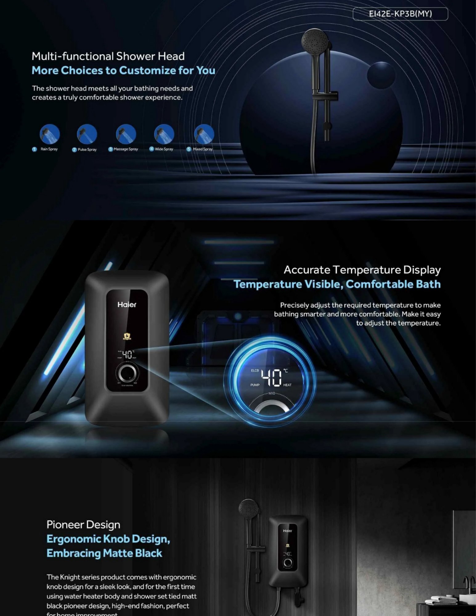 Haier DC inverter silent pump energy saving heater