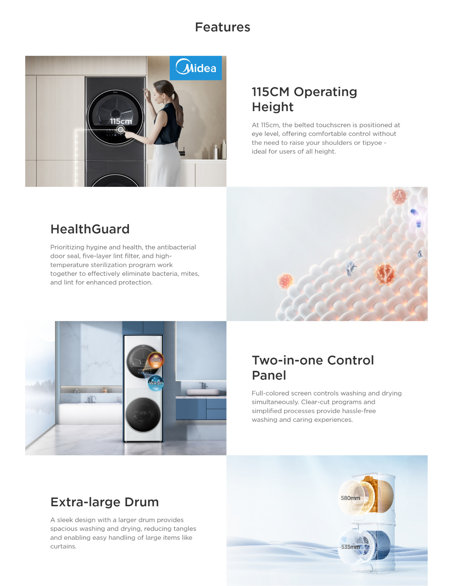 Midea 10KG/8KG Washer Dryer