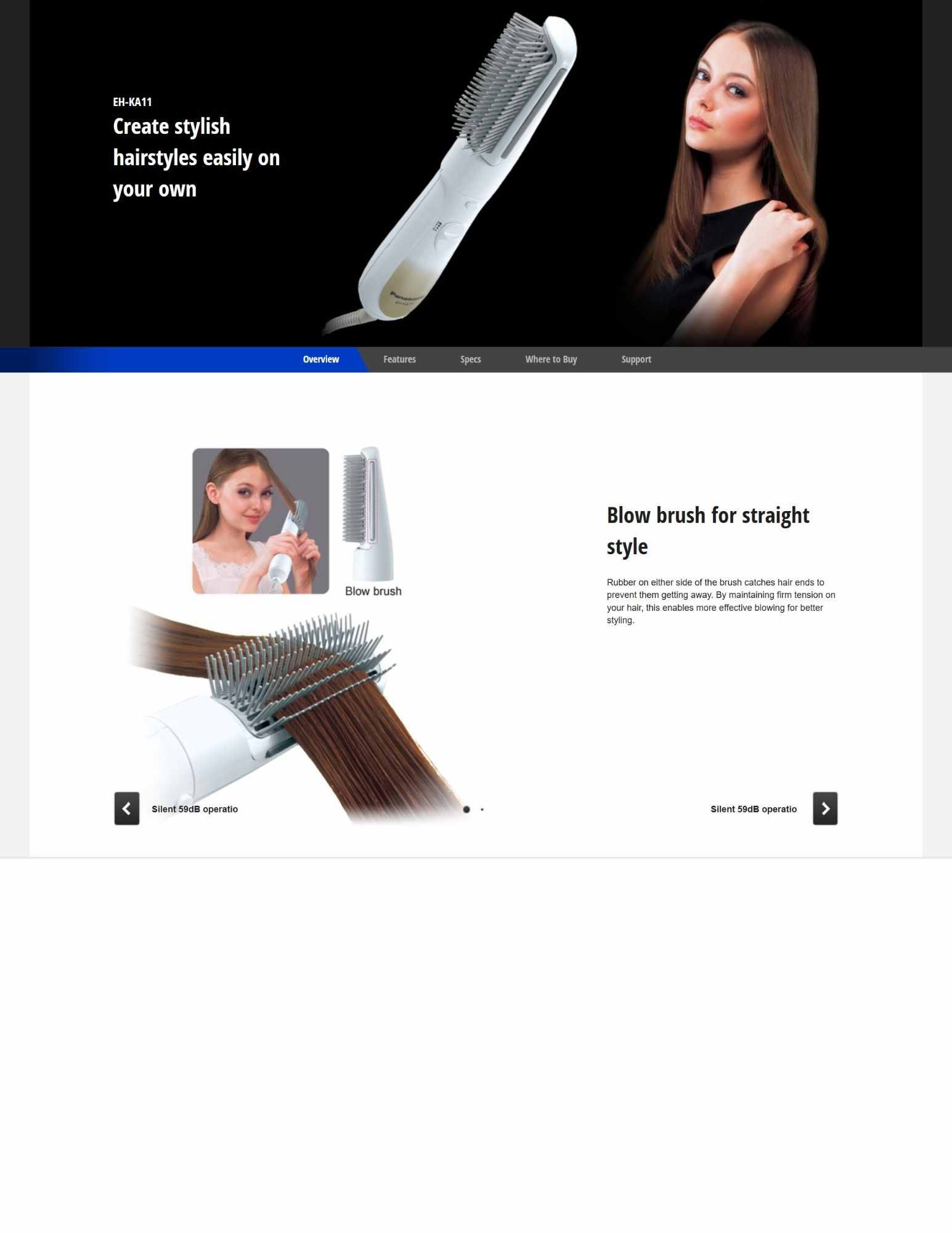 Blow brush for smooth, straight hair styling.