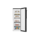 Haier 250L upright freezer with open door and organised frozen food storage