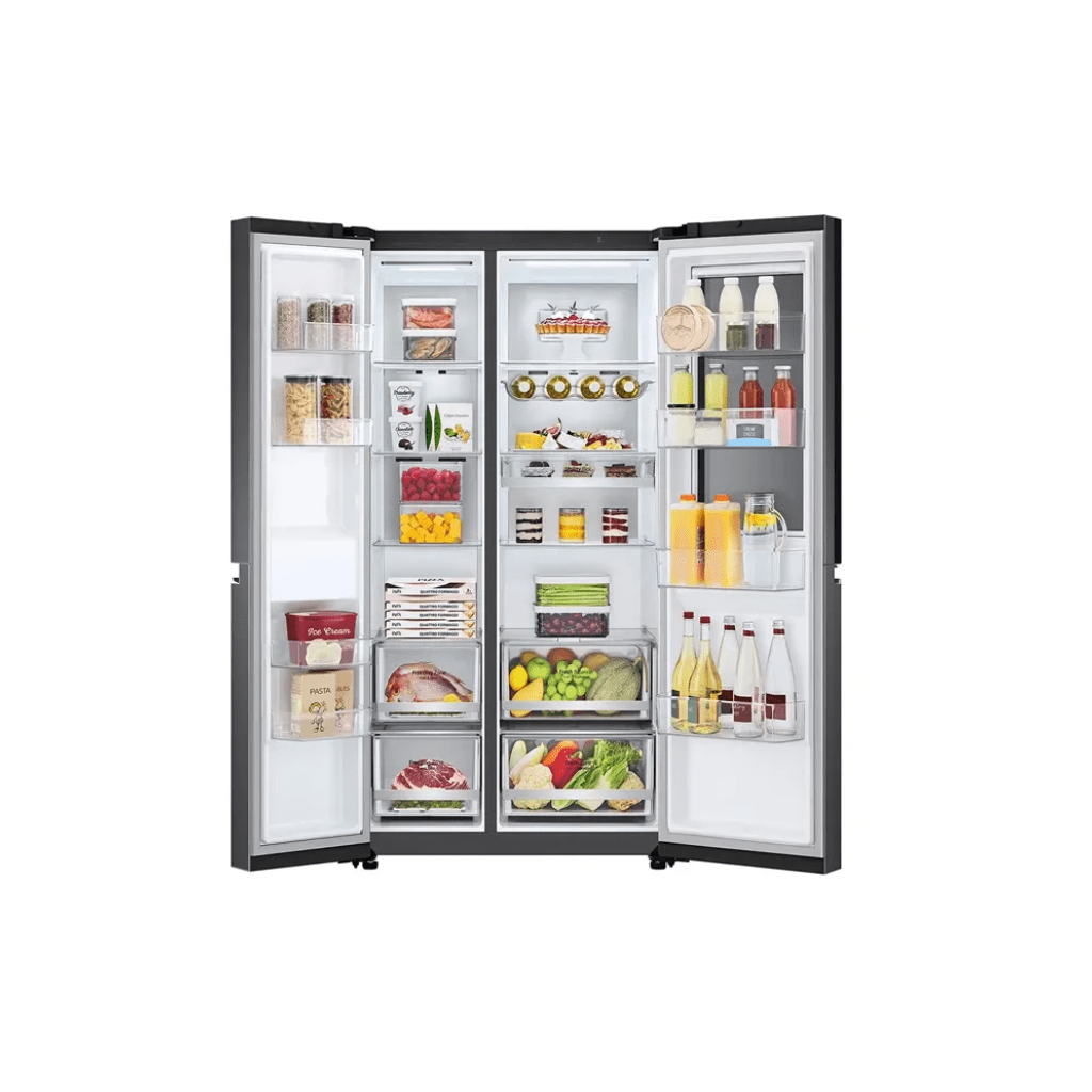 655L Side by Side Fridge in Matte Black Finish - Image 7