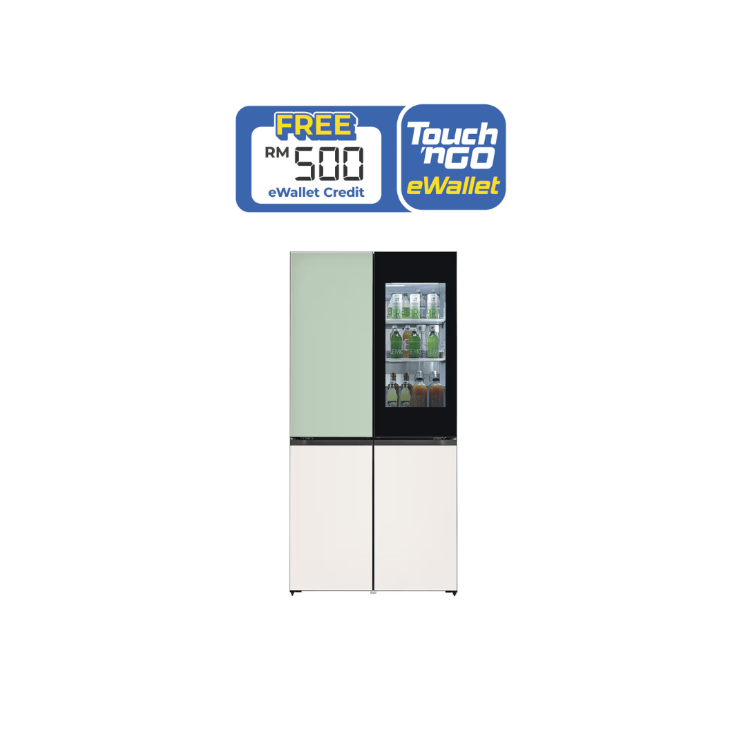 617L Slim French Door Fridge with InstaView DoorinDoor Mint & Beige Finish - Image 2