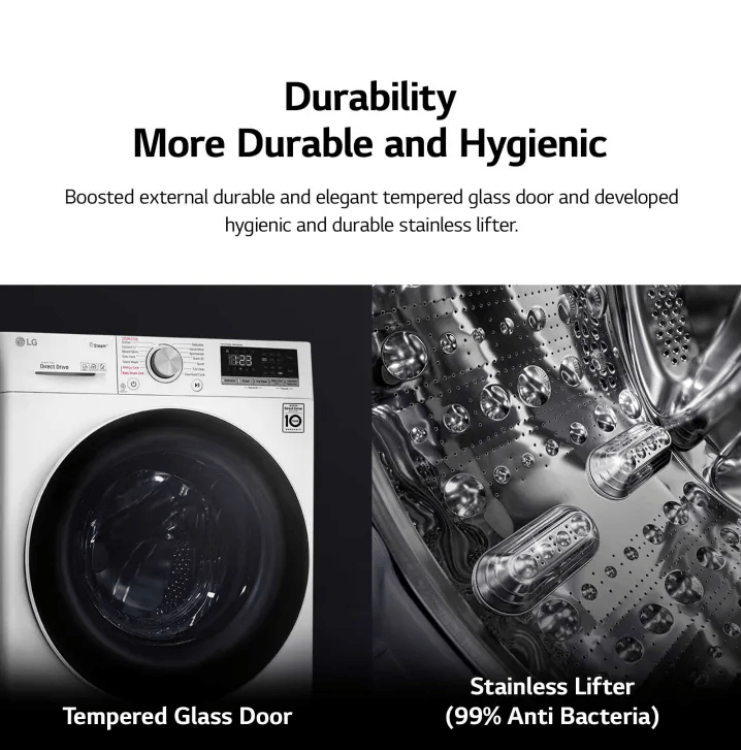 10.5kg Front Load Washing Machine with AI Direct Drive & Steam - Image 8