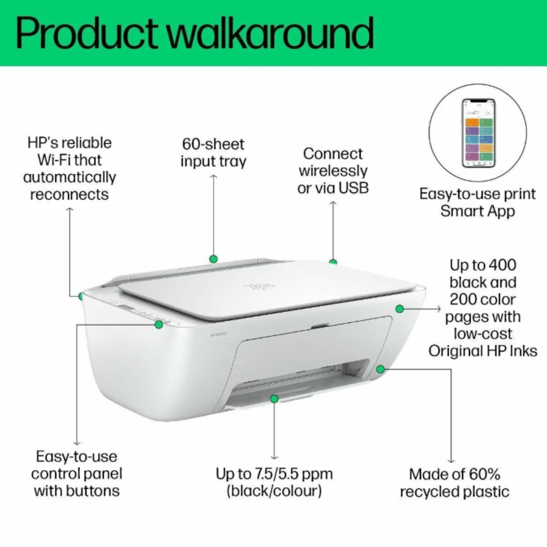 HP DeskJet Ink Advantage 2875 All-in-One Printer - Image 3