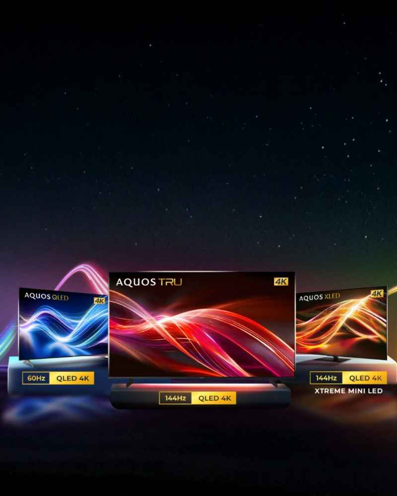 All new Sharp Aquos QLED Series. Largest AQUOS TV 98 inch with Dolby Vision and Dolby Atmos