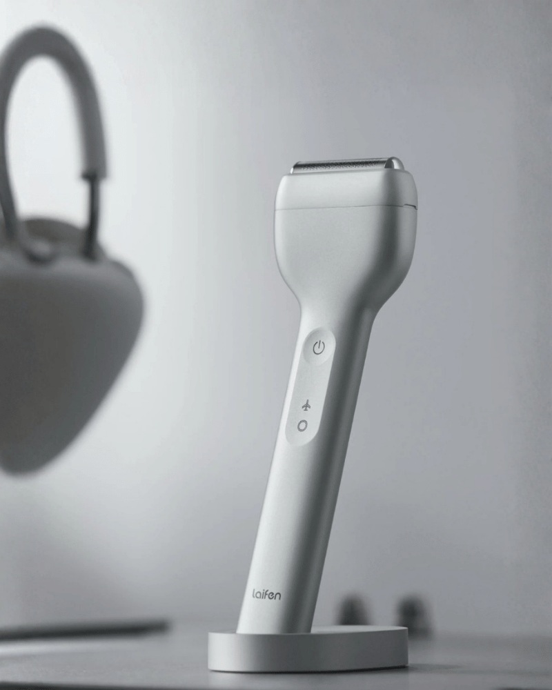 Laifen T1 Pro electric shaver in a minimalist setting.