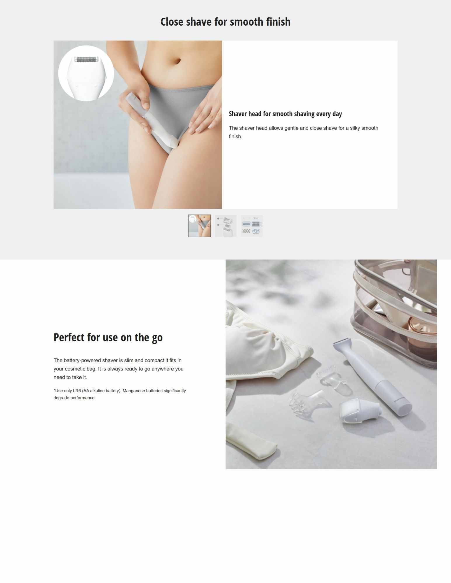 Safe for wet and dry use.