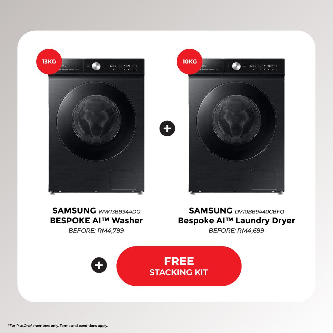 (Bundle Promo) Samsung 13KG Washer SAM-WW13BB944DG and 10KG Dryer SAM-DV10BB9440GBFQ - Image 2
