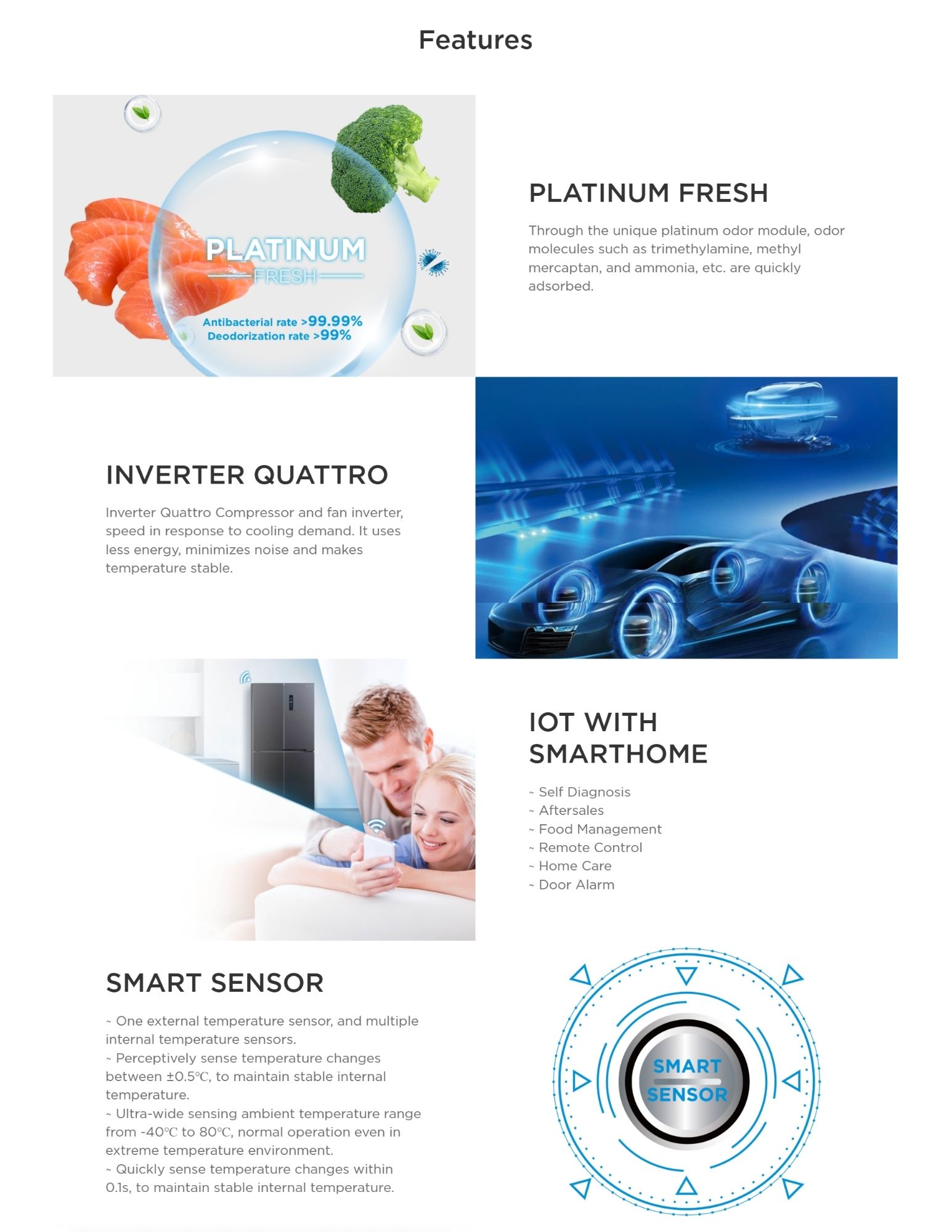 Midea fridge with Platinum Fresh, Inverter & SmartHome IoT