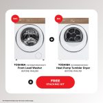 (Bundle Promo) Toshiba 10.5KG Washer TSB-TWT37BZP115MWM(WT) and 8KG Dryer TSB-TDT37BS90HWM(WT)