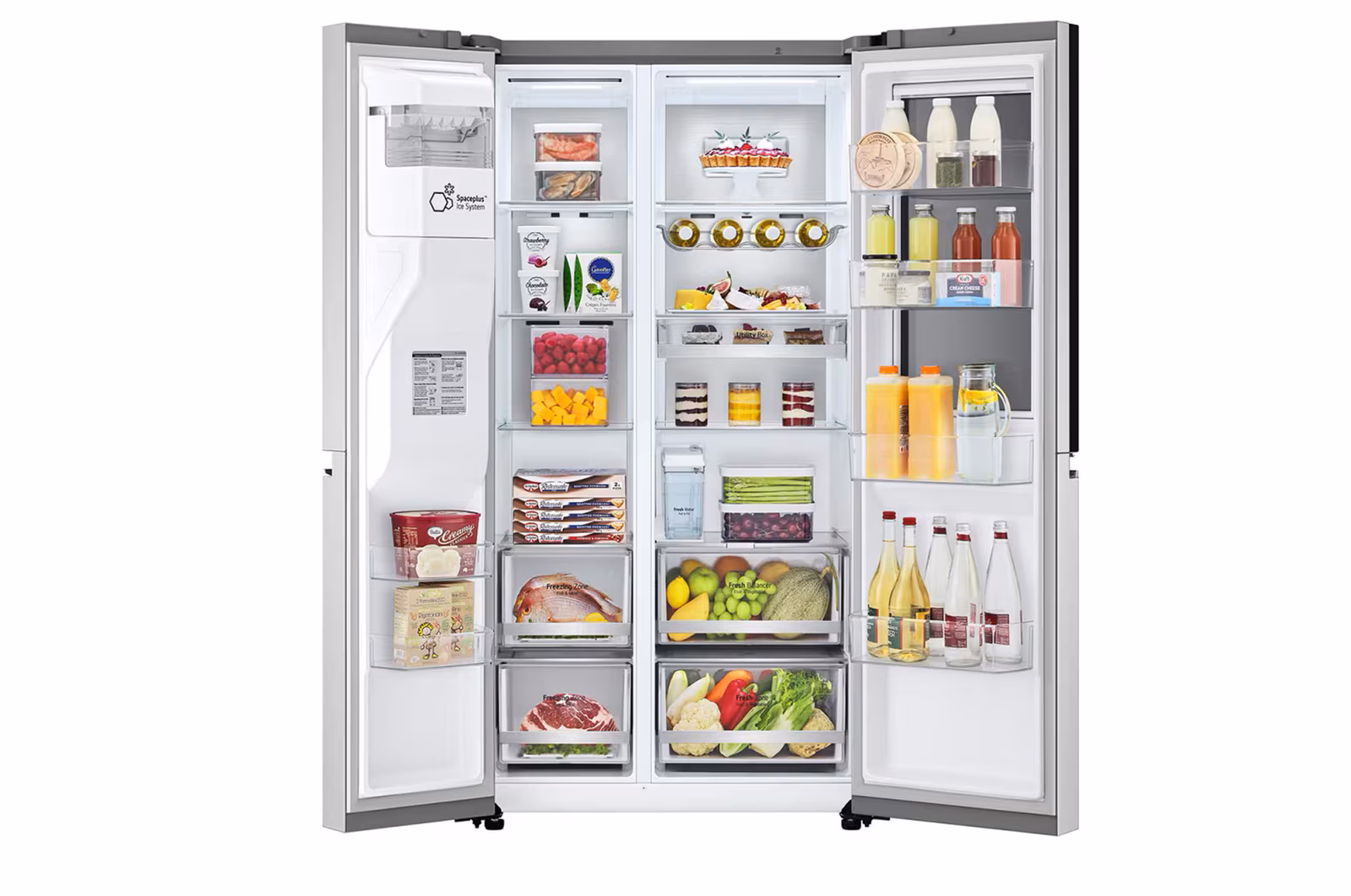674L SidebySide Fridge with InstaView & DoorinDoor™ in Noble Steel Finish - Image 3