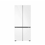 617L French Door Fridge with Auto Ice Maker in White Glass Finish