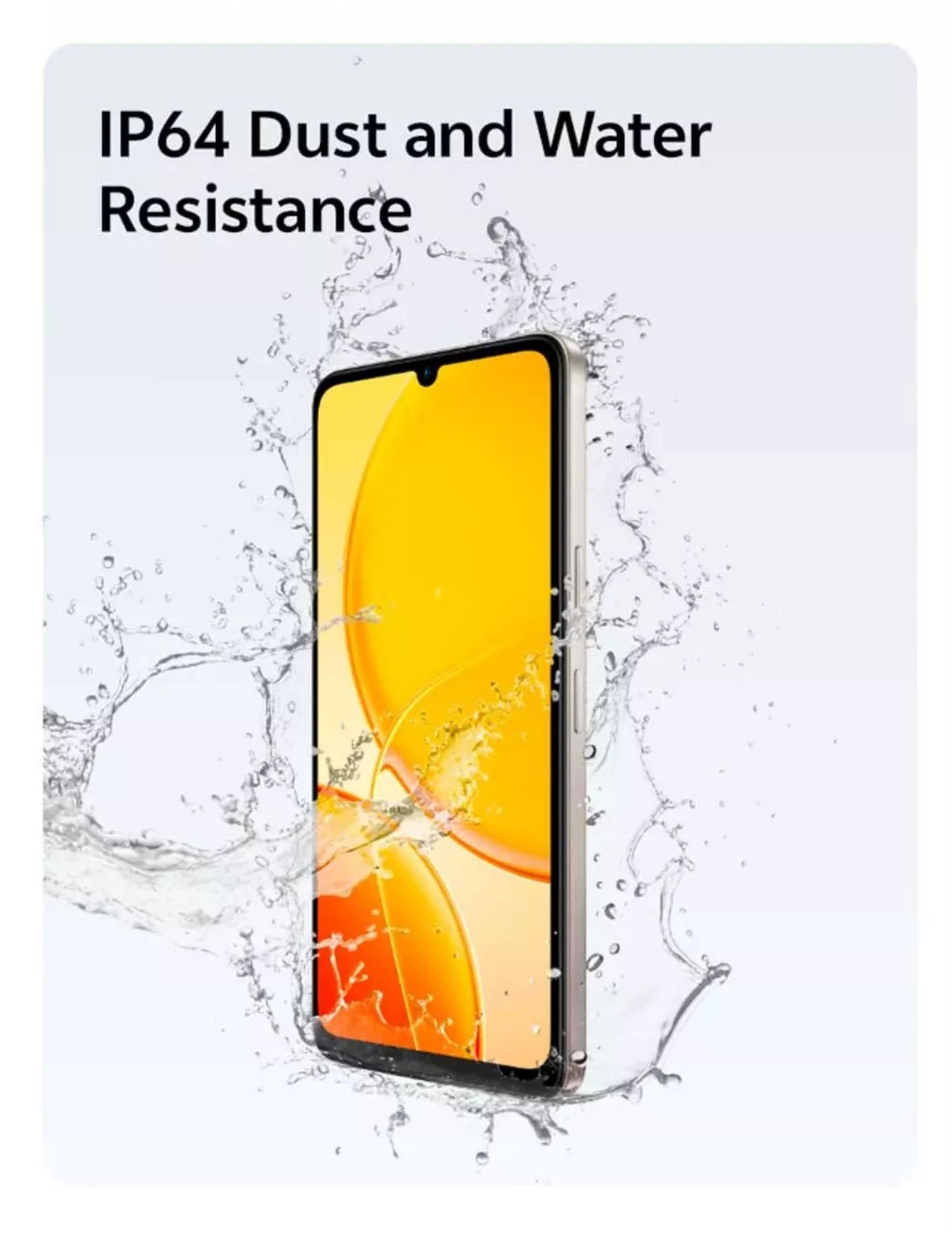 Vivo Y29s 5G with IP64 dust and water resistance splash