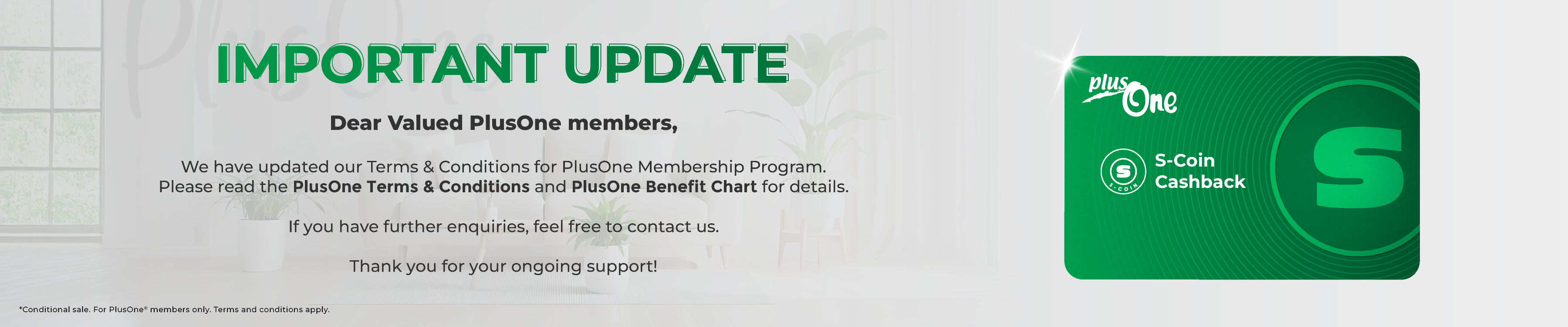 PlusOne importance update 2026 1200x250px