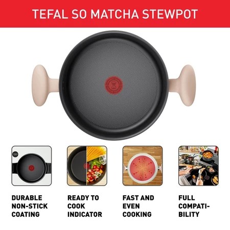 Tefal So Matcha stewpot with non-stick and heat indicator