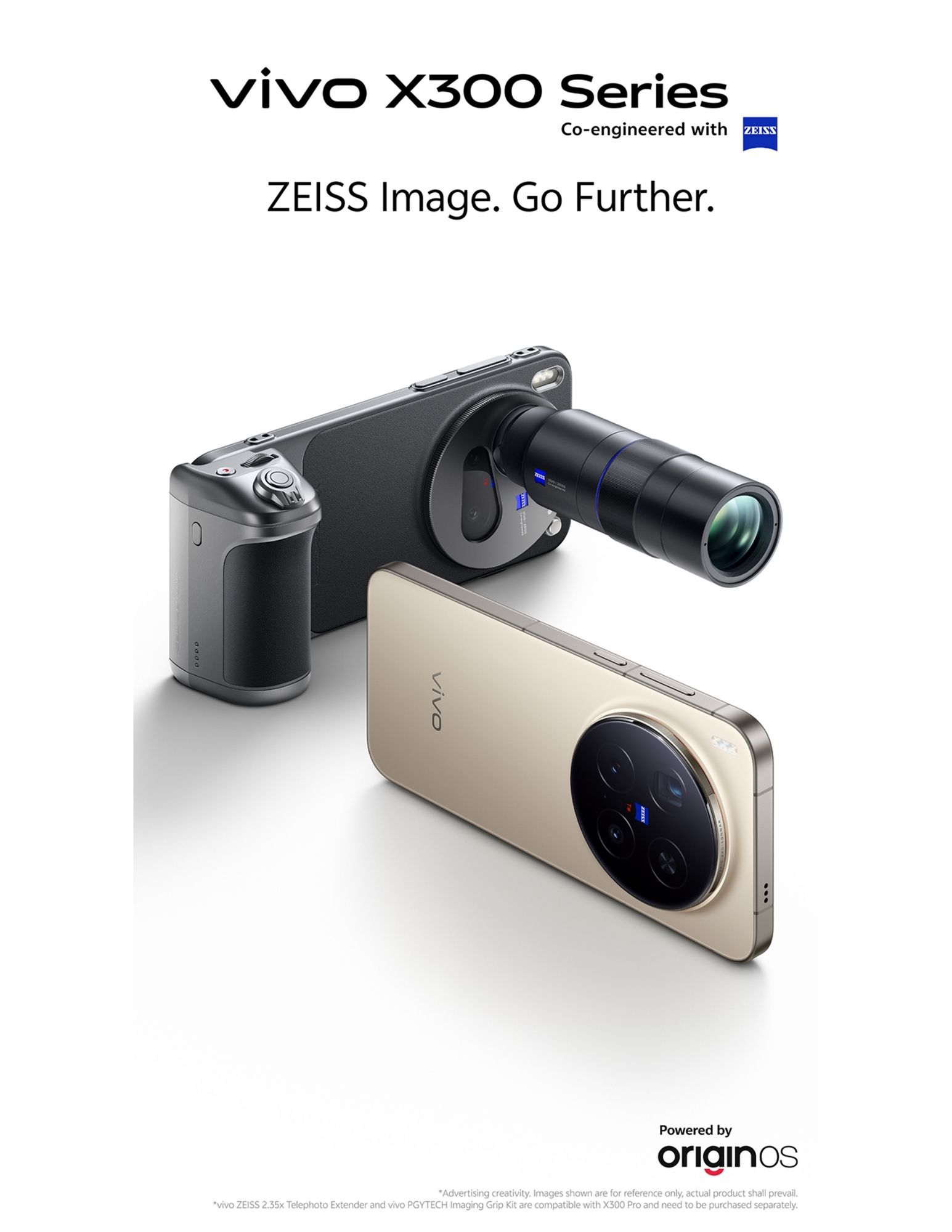 vivo X300 Series smartphone with ZEISS telephoto lens kit