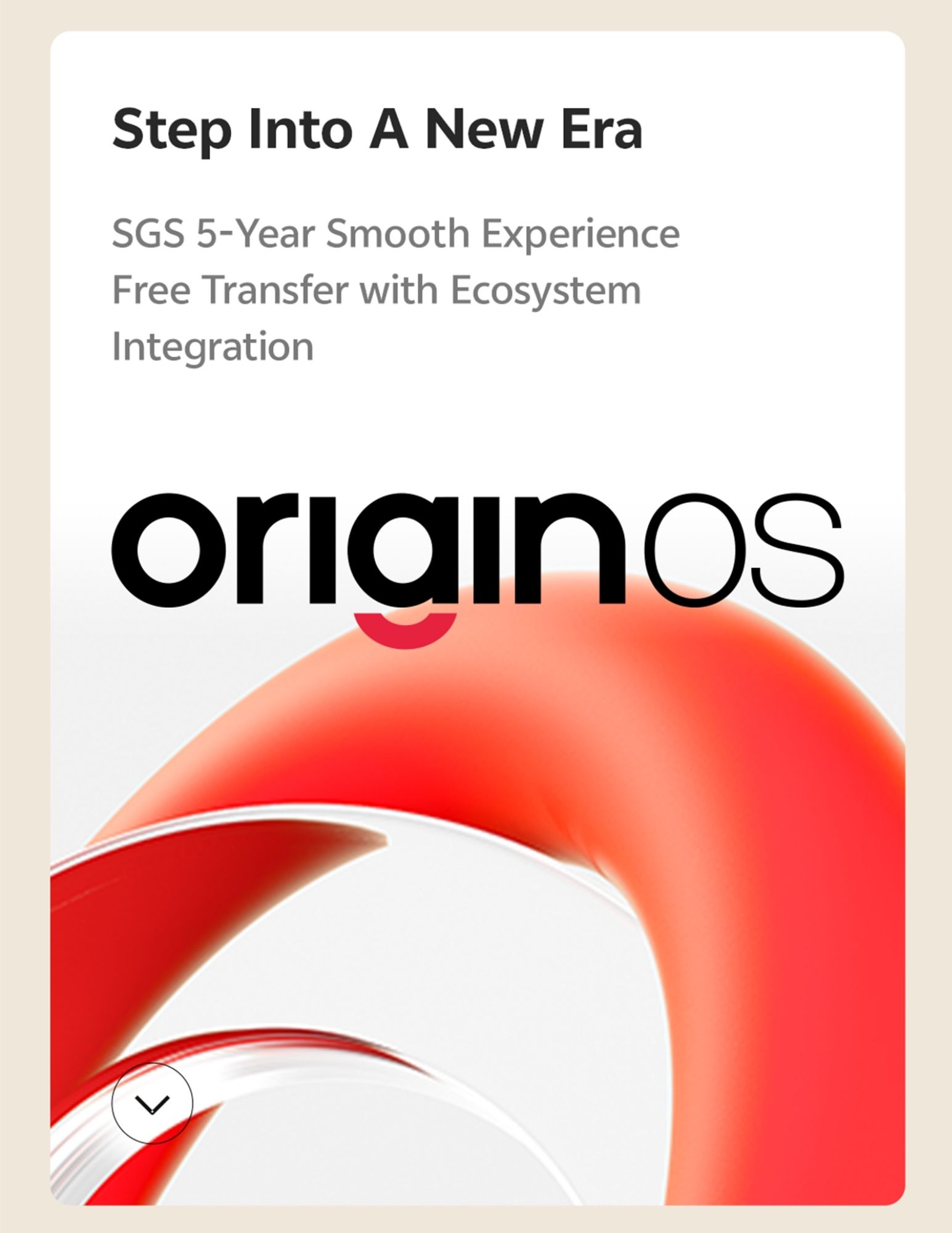OriginOS interface highlighting smooth ecosystem experience