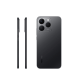 Realme smartphone side view and rear in black finish