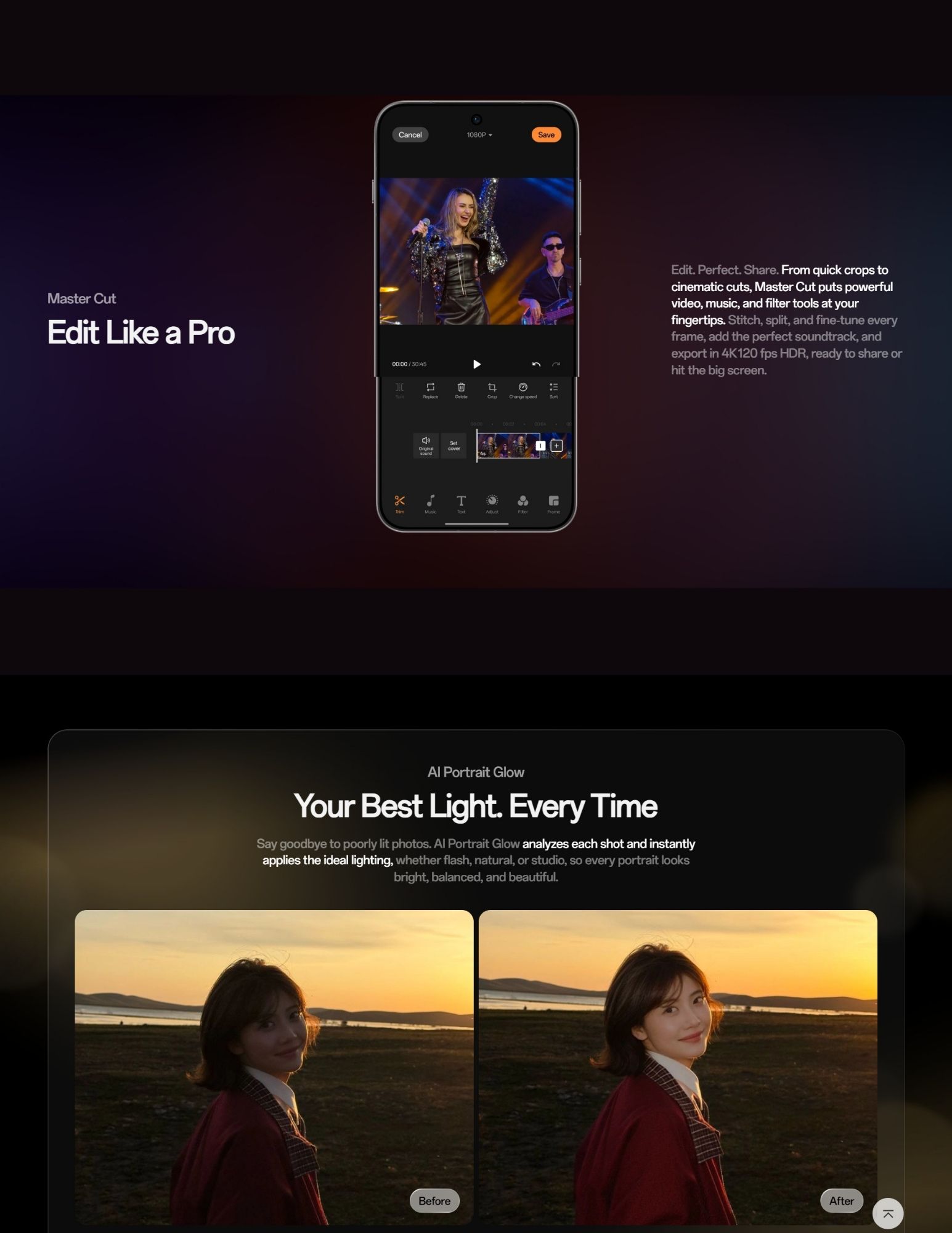 Master Cut video editor with pro tools for cinematic edits