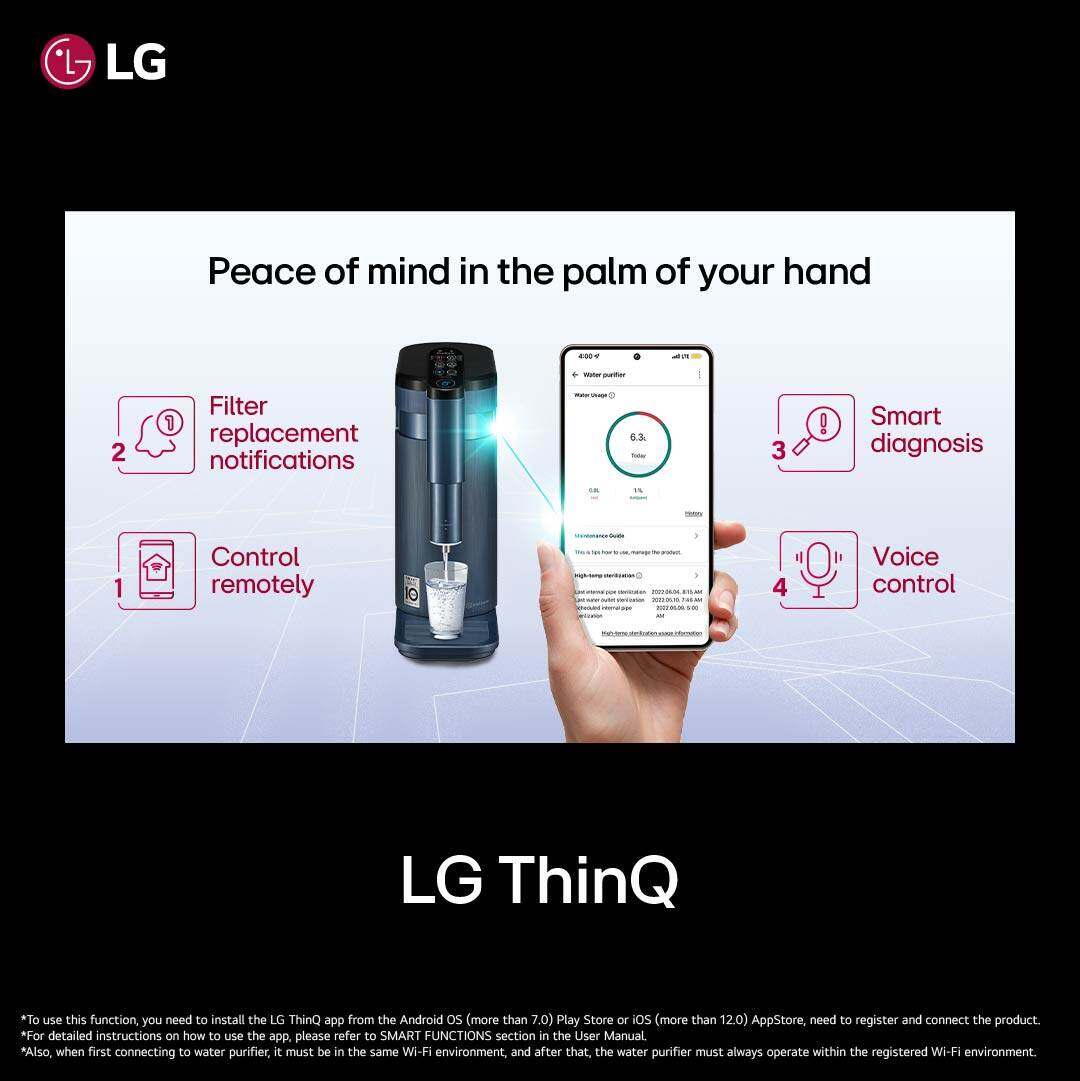 PuriCare Tankless Water Purifier WD516AN with 4Stage Filtration Hot Cold Ambient Water  White - Image 4