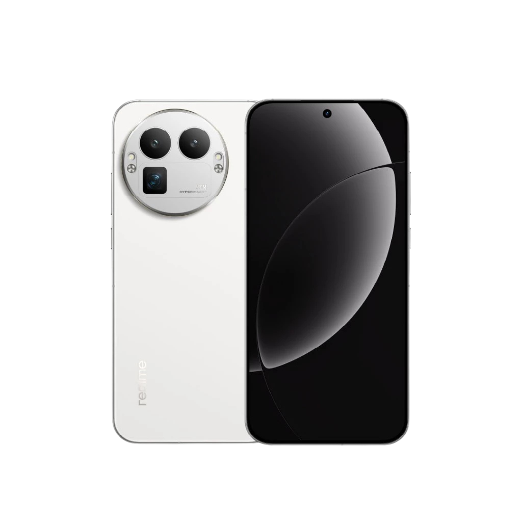 realme GT8 Pro white color front and rear design