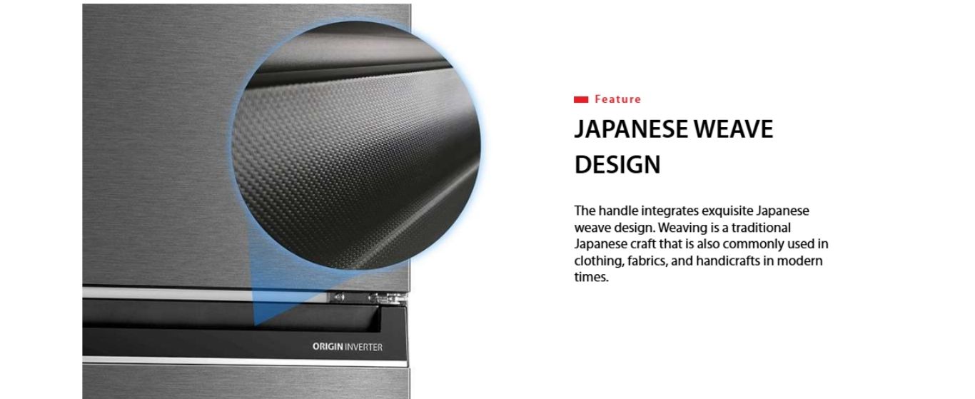 Japanese weave handle design with premium texture