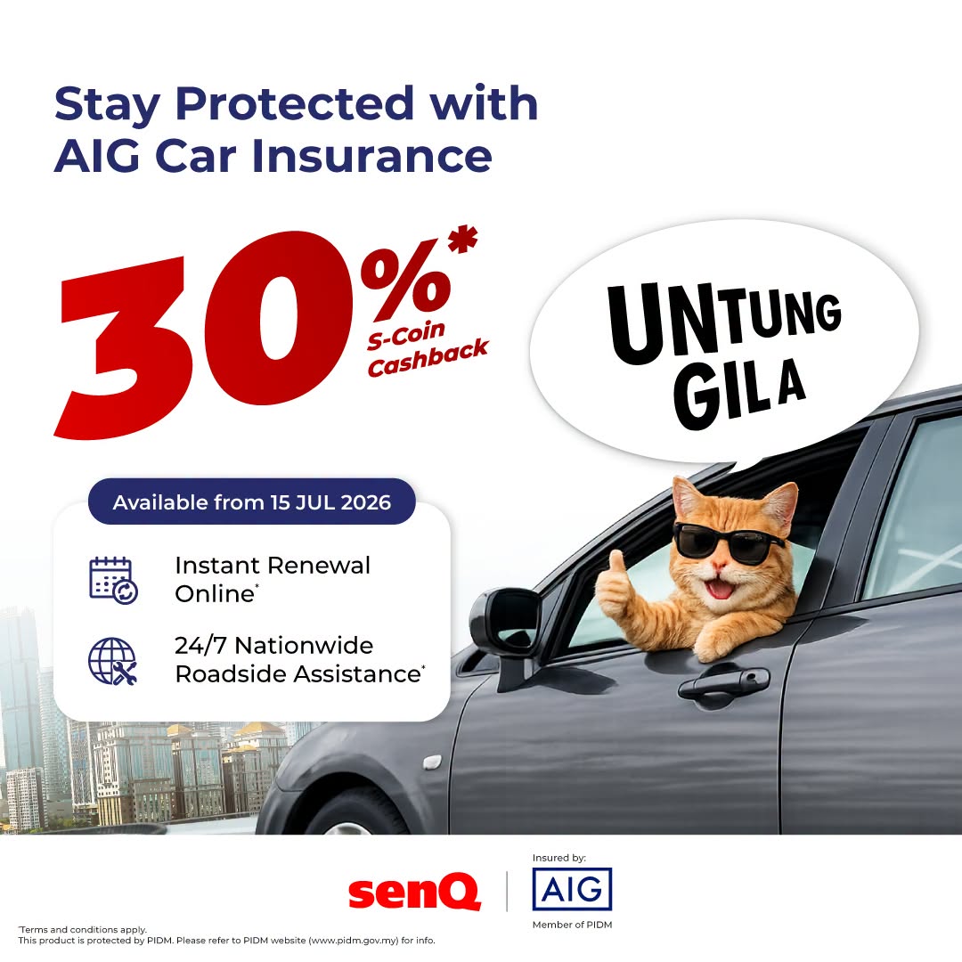 Renew your Car Insurance & Earn 30% S-Coin Cashback!