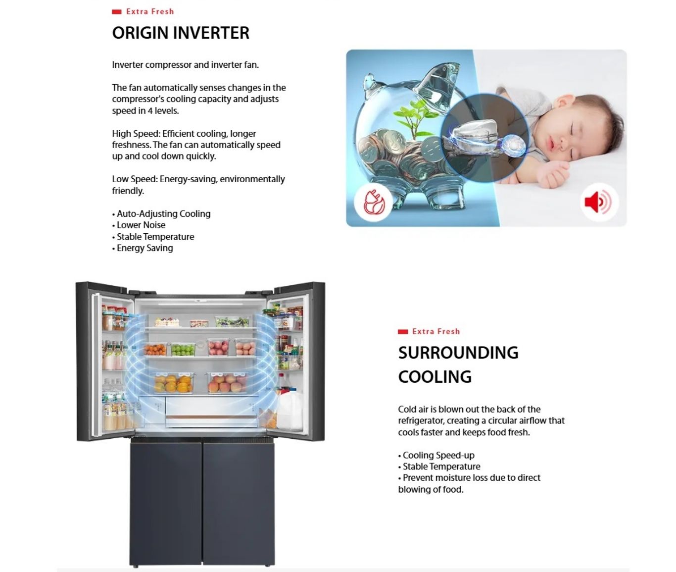Refrigerator with faster cooling efficiency performance