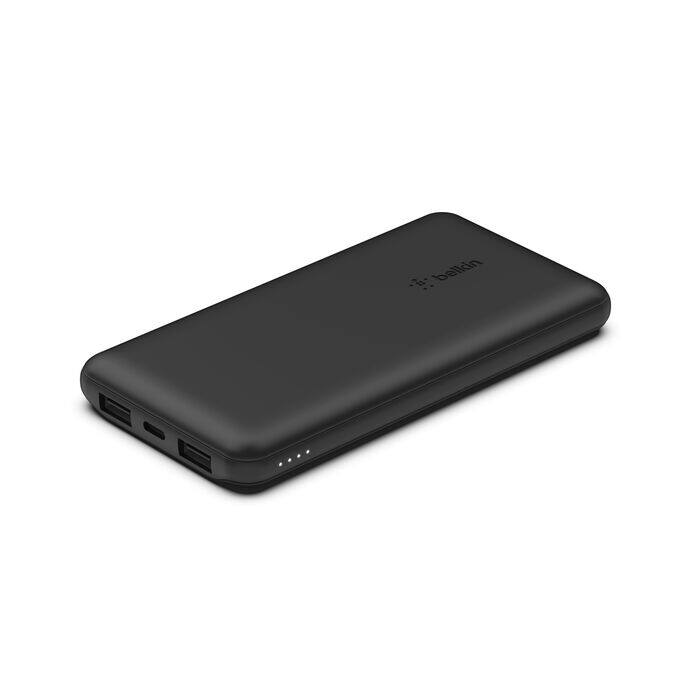 Belkin Boost Charge 3-Port Power Bank 10K + USB-A to USB-C Cable, Black - Image 3