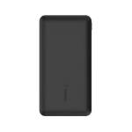 Belkin Boost Charge 3-Port Power Bank 10K + USB-A to USB-C Cable, Black