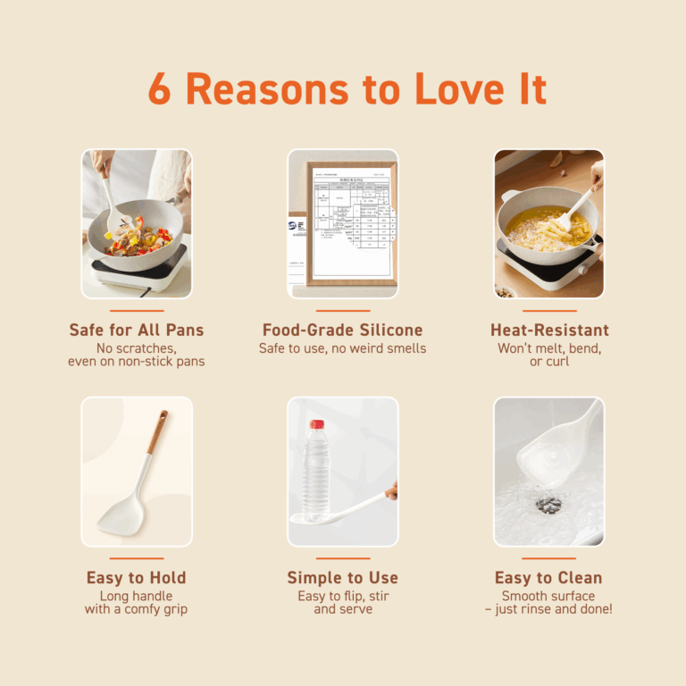 Joyoung silicone spatula features for safe, easy cooking