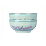 7″ The Heritage Garden Ceramic Bowl Set of 2 Straits Green