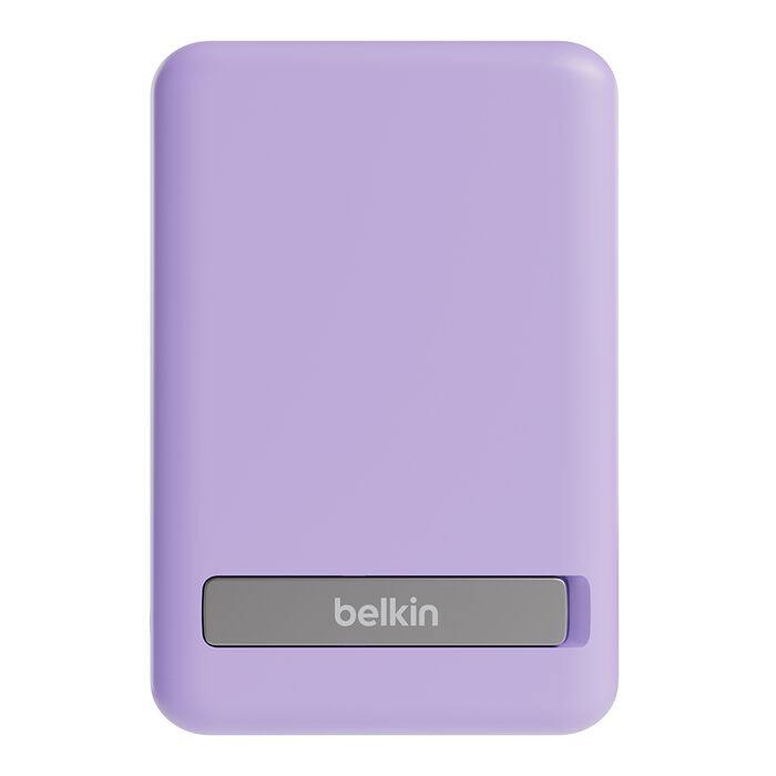 Belkin 5K Magnetic Wireless Power Bank + Kickstand, Purple - Image 3