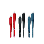 ENERGEA NYLOFLEX CABLE, USB-C TO LIGHTNING C94 MFI 1.5m/30cm - Black / Blue / Red