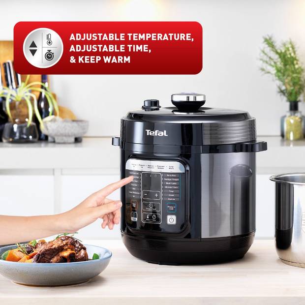 Adjustable temperature and time with keep warm function