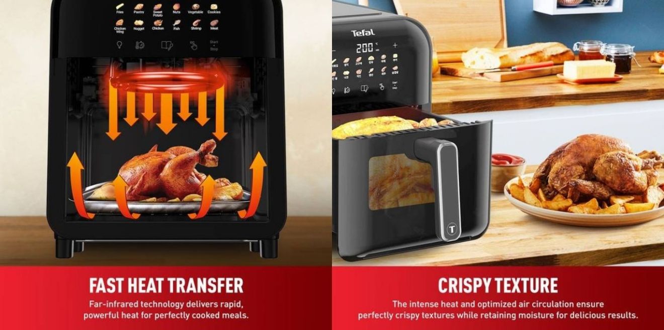 Tefal Easy Fry air fryer fast heat infrared cooking